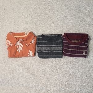 Boys Size 8 (Medium) Shirt Bundle 3 Tops | U.S. Polo Assn, Graphic & Stripe
